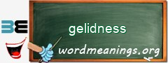 WordMeaning blackboard for gelidness